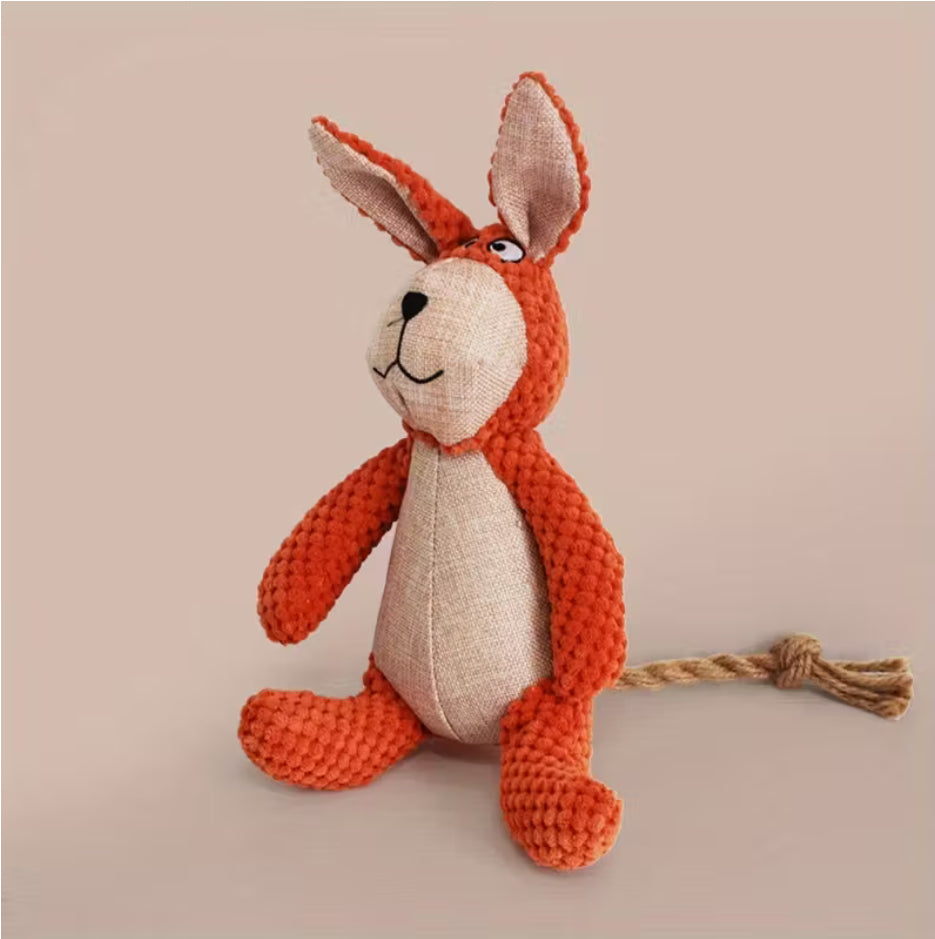 Interactive Plush Rabbit Dog Toy