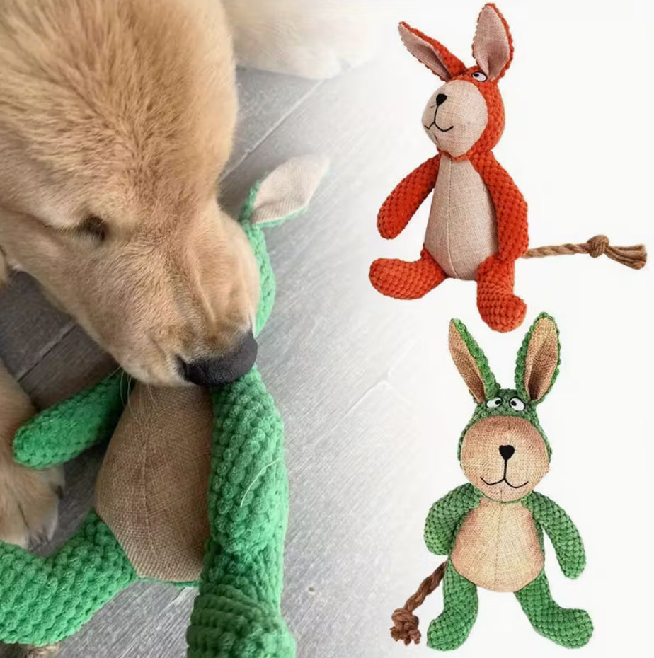 Interactive Plush Rabbit Dog Toy