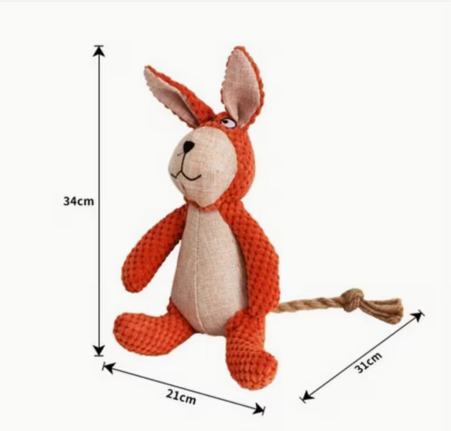 Interactive Plush Rabbit Dog Toy