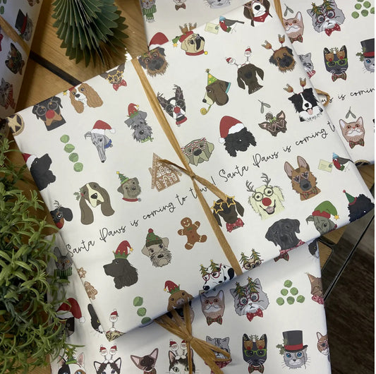Santa Paws Gift Wrap