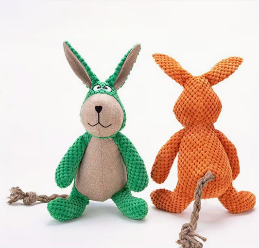 Interactive Plush Rabbit Dog Toy