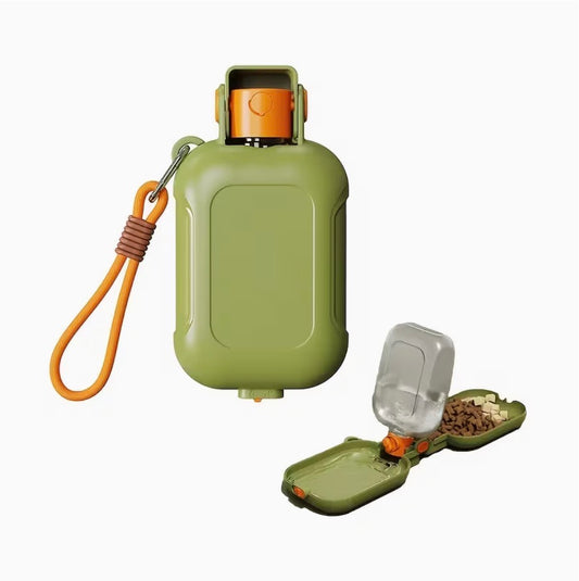 Integrated Food and Water Travel Bottle