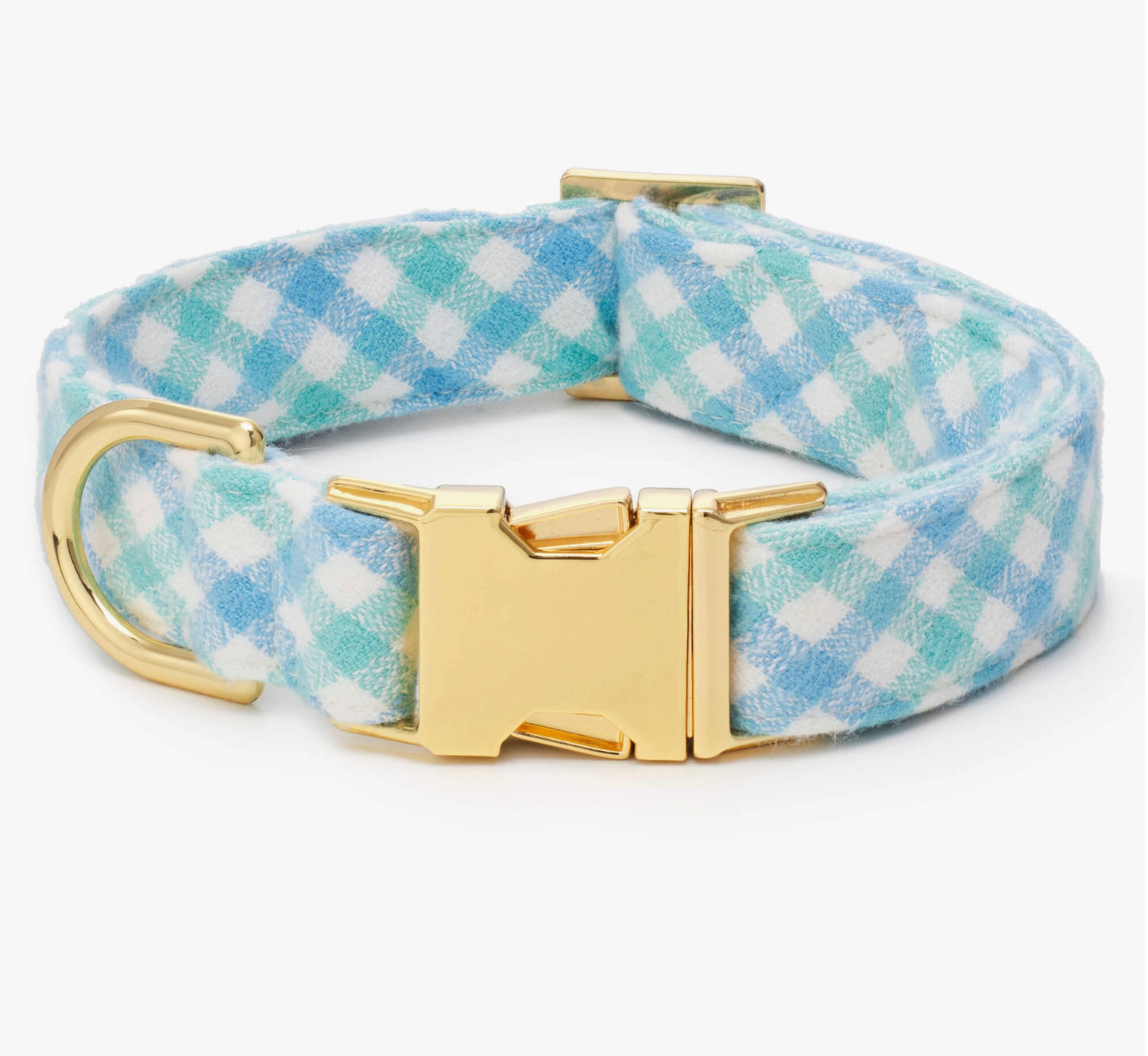 Foggy Dog Cornflower Gingham Dog Collar