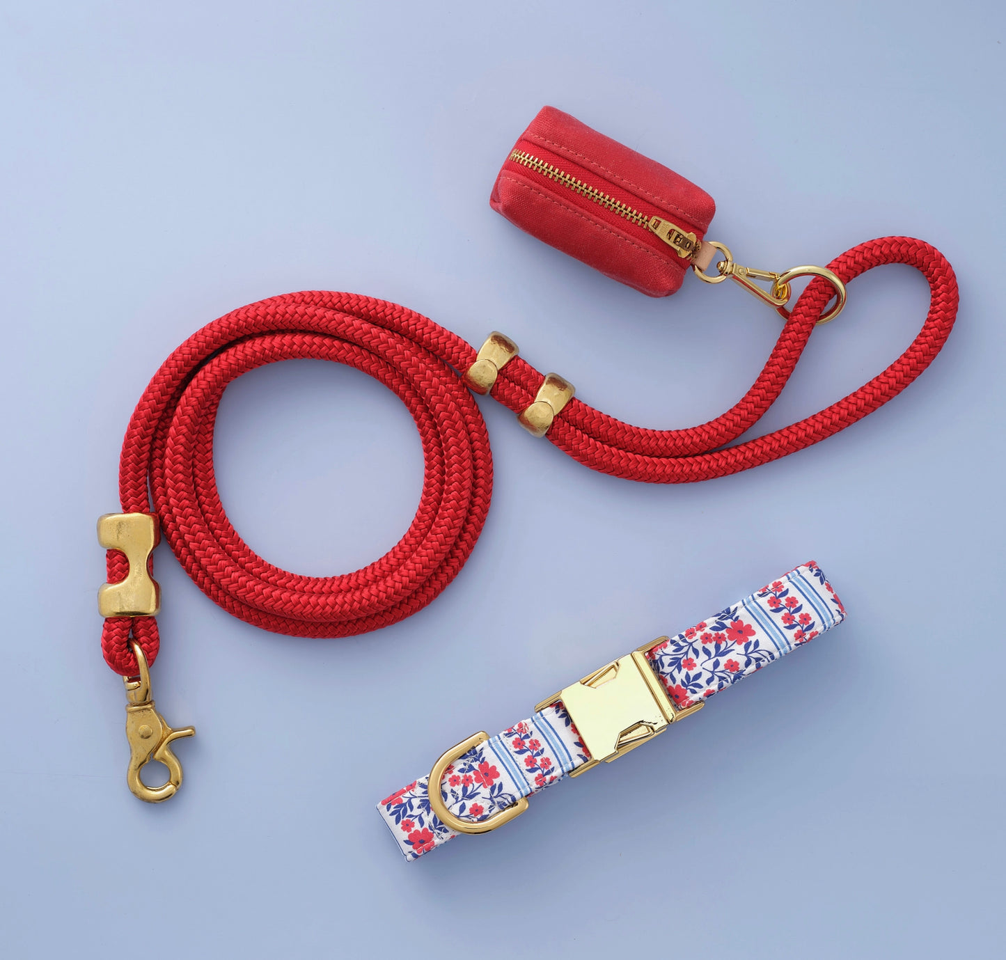 Foggy Dog Red White & Blue Dog Collar