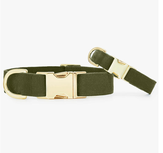 Foggy Dog Olive Dog Collar