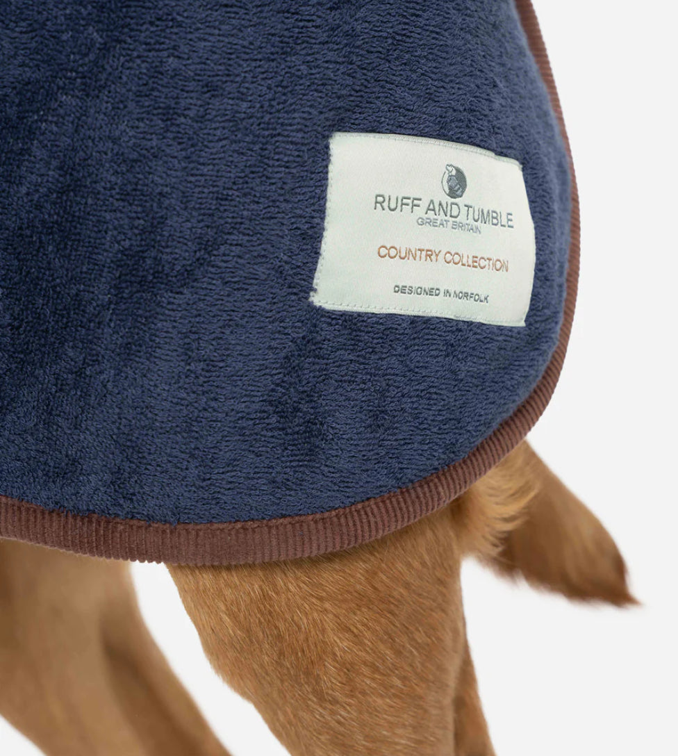 Dog Dressing Gown - French Navy