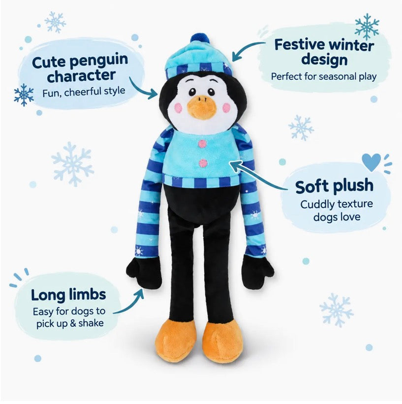 Penguin Dog Toy with Long Limbs