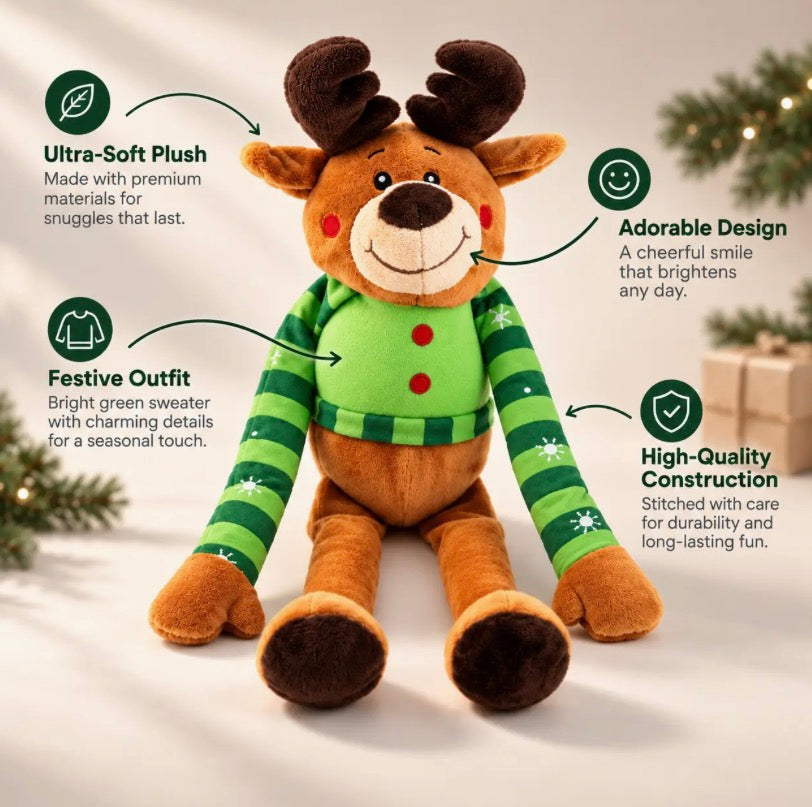Reindeer Dog Toy with Long Limbs