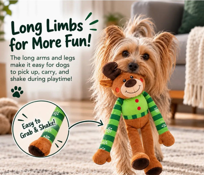 Reindeer Dog Toy with Long Limbs
