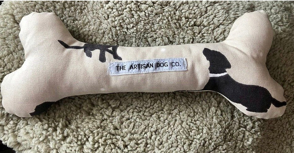 Dog Fabric Squeaky Bone